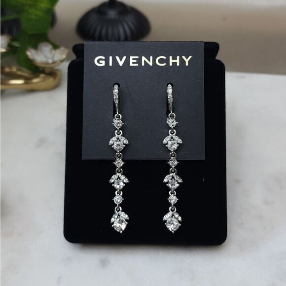 Authentic NWT Givenchy Swarovski Crystal Drop Earring with Unbranded Box - Picture 3 of 9